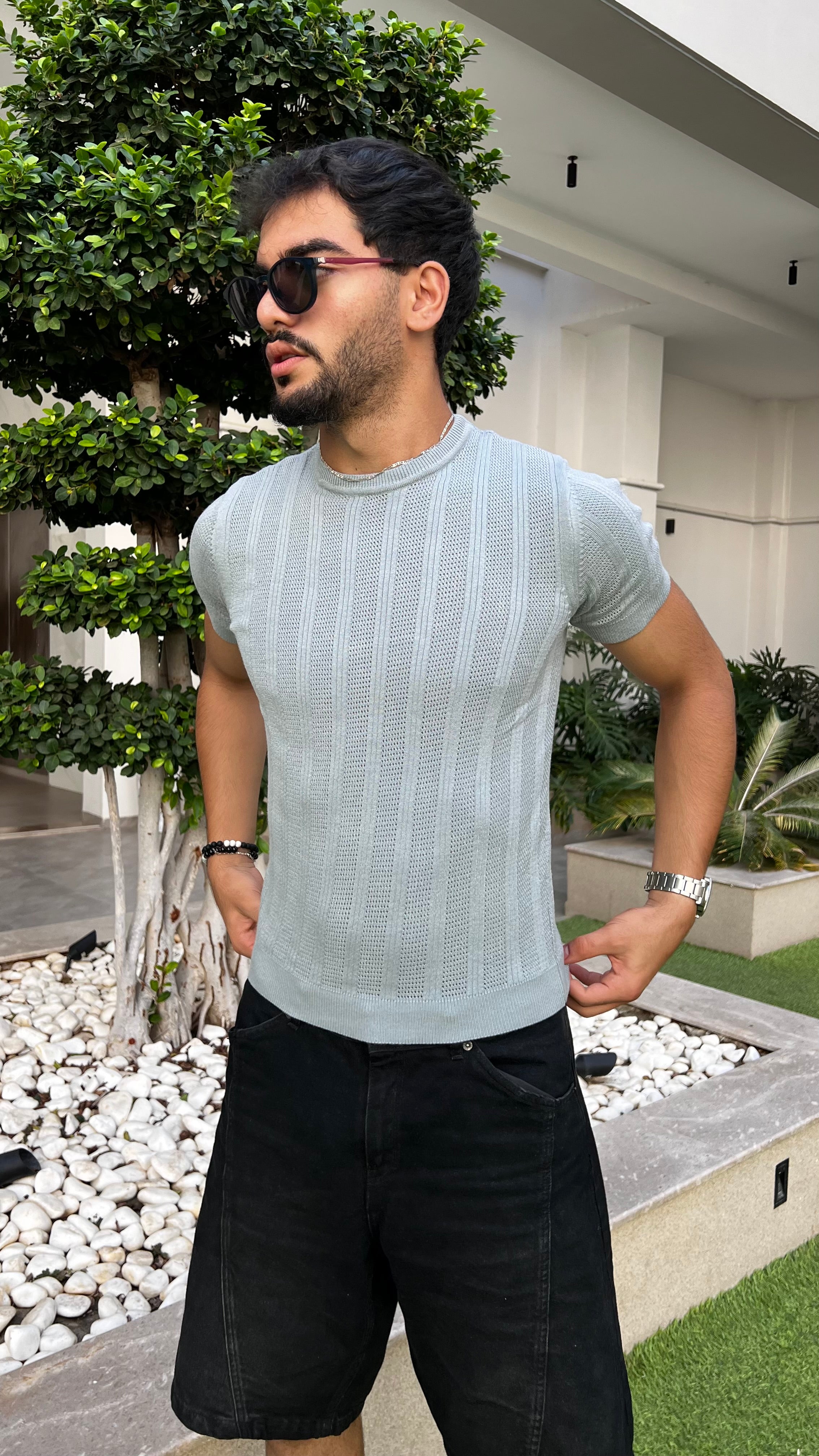 Old Money Viscose Knit T-Shirt