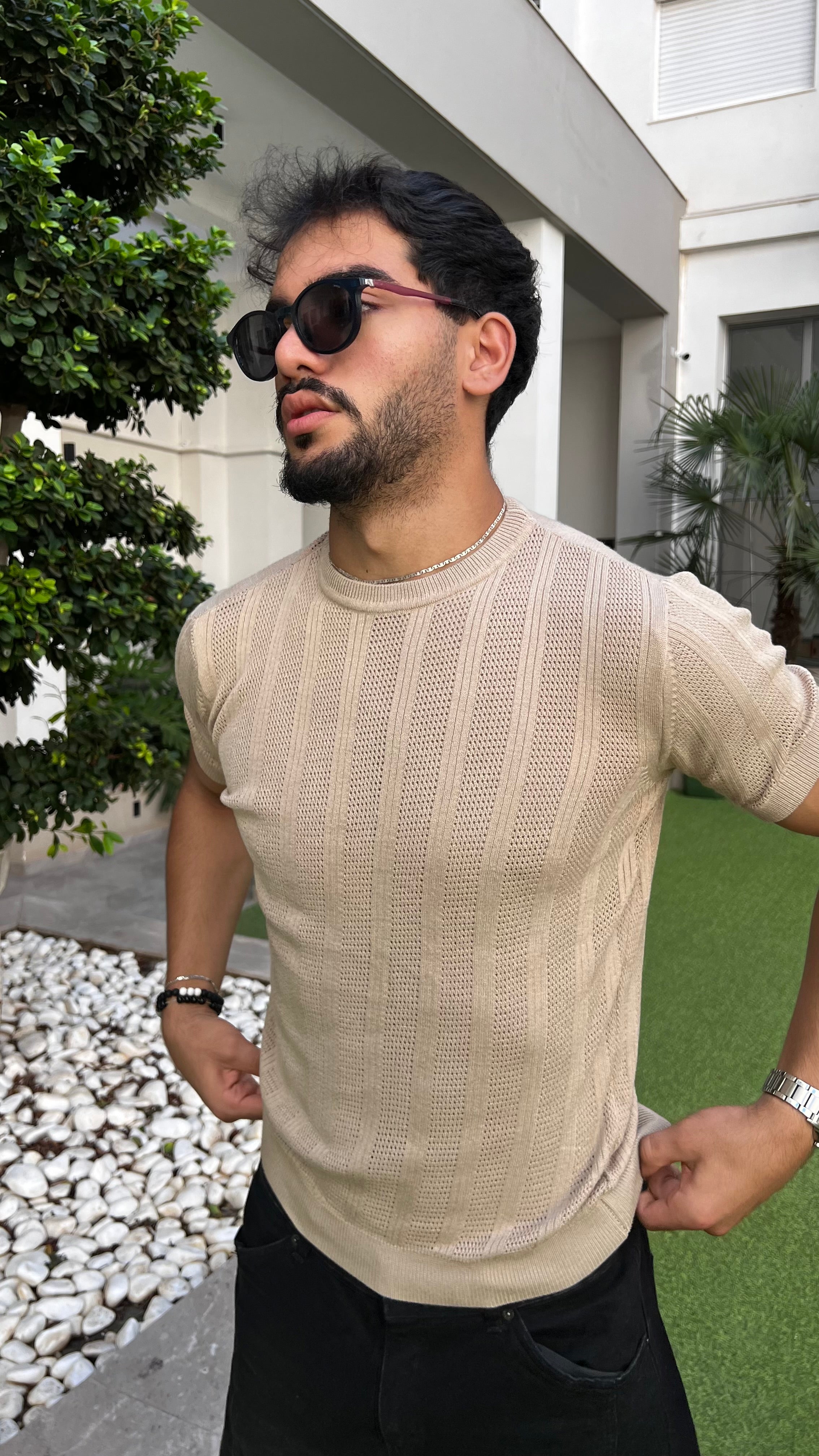 Old Money Viscose Knit T-Shirt