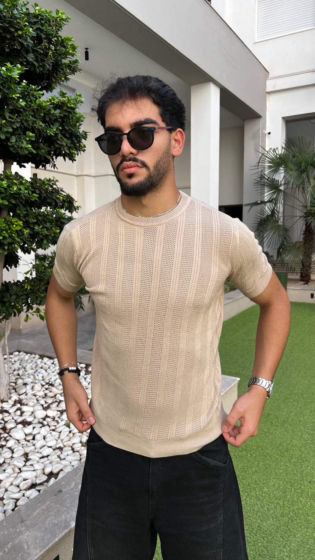 Old Money Viscose Knit T-Shirt