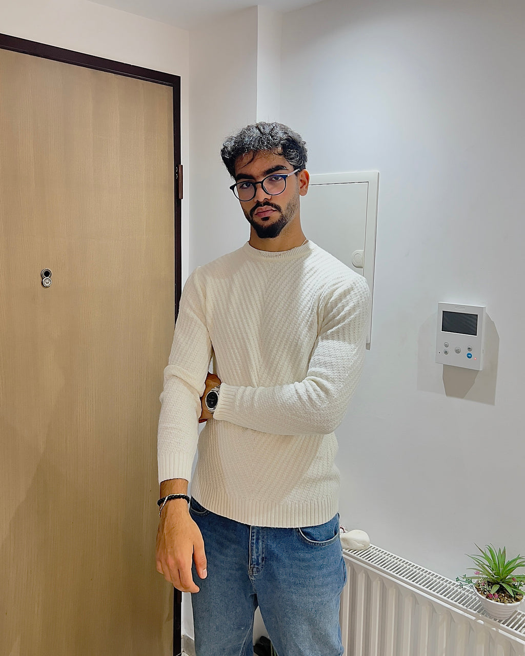 Textured Knit Sweater